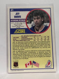 #41 Jeff Brown Quebec Nordiques 90-91 Score Hockey Card