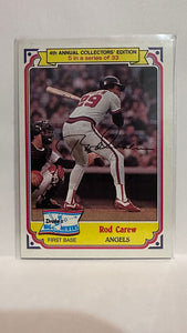 #5 Rod Carew Auto Los Angeles Angels 1984 Topps Baseball Card