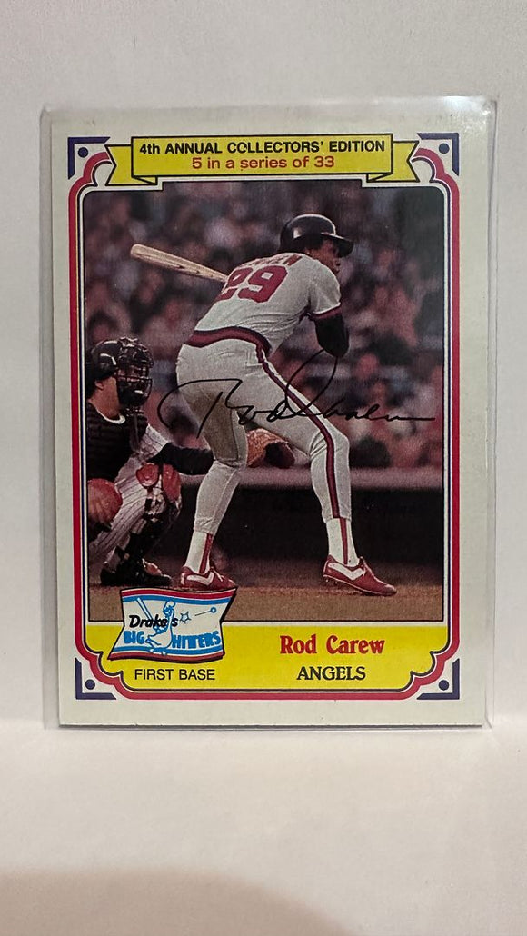 #5 Rod Carew Auto Los Angeles Angels 1984 Topps Baseball Card