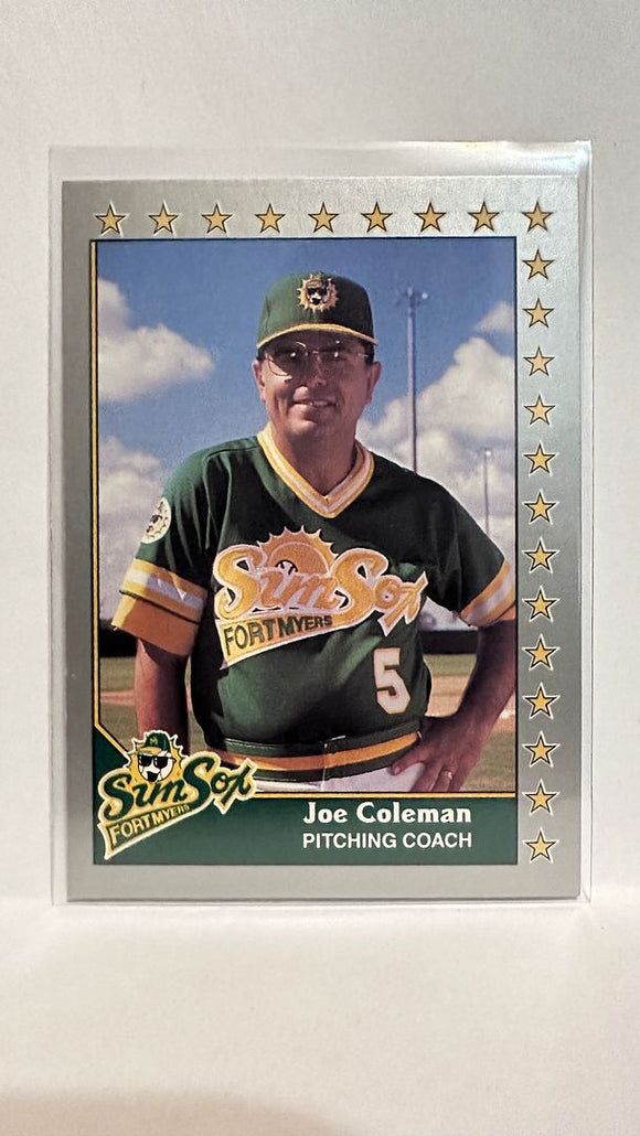 #109 Joe Coleman Sun Sox Fort Myers 1990 Pacific Baseball Card