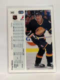 #342 Greg Adams Vancouver Canucks 90-91 Upper Deck Hockey Card