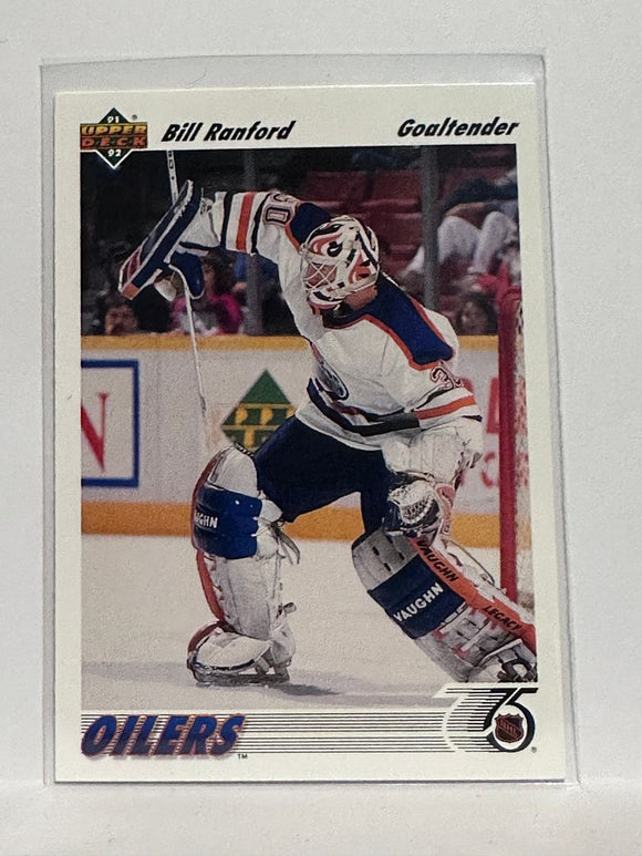 #117 Bill Ranford Edmonton Oilers 91-92 Upper Deck Hockey Card