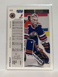 #117 Bill Ranford Edmonton Oilers 91-92 Upper Deck Hockey Card