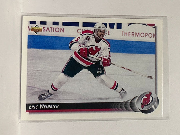 #195 Eric Weinrich New Jersey Devils 92-93 Upper Deck Hockey Card