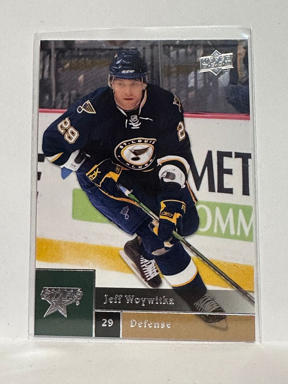 #102 Jeff Woywitka Dallas Stars 09-10 Upper Deck Series 1 Hockey Card