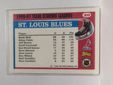 #20 Brett Hull Scoring Leaders St Louis Blues 91-92 Topps Hockey Card