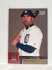 #995 Gerald Laird Detroit Tigers 2009 Upper Deck Series 2 Baseball