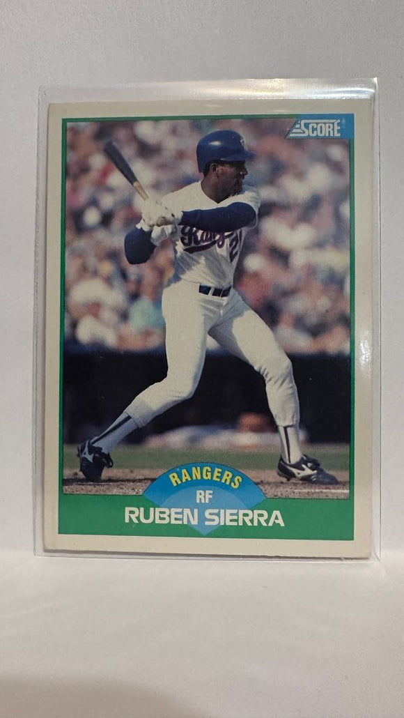 #43 Ruben Sierra Texas Rangers 1989 Score Baseball Card