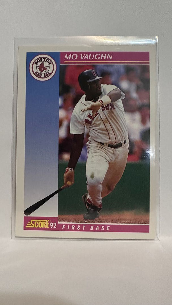 #556 Mo Vaughn Boston Red Sox 1992 Score Baseball Card