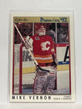 #9 Mike Vernon Calgary Flames 91-92 O-Pee-Chee Premier Hockey Card