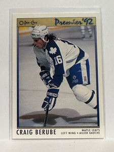 #47 Craig Berube Toronto Maple Leafs 91-92 O-Pee-Chee Premier Hockey Card