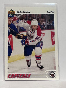 #209 Dale Hunter Washington Capitals 91-92 Upper Deck Hockey Card