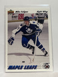 #212 Mike Foligno Toronto Maple Leafs 91-92 Upper Deck Hockey Card