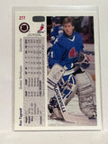 #277 Ron Tugnutt Quebec Nordiques 91-92 Upper Deck Hockey Card