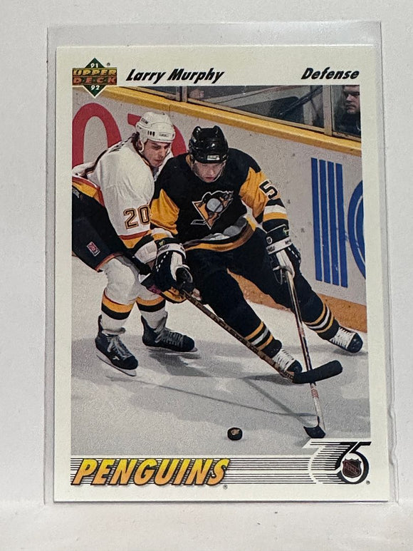 #302 Larry Murphy Pittsburgh Penguins 91-92 Upper Deck Hockey Card