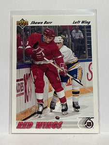 #315 Shawn Burr Detroit Red Wings 91-92 Upper Deck Hockey Card