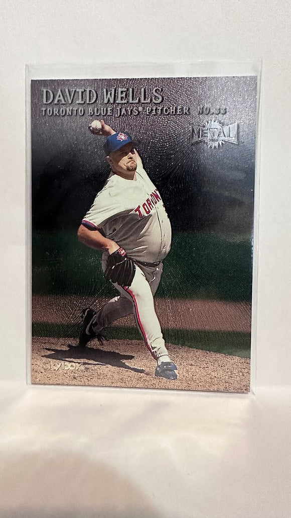 #166 David Wells Toronto Blue Jays 2000 Skybox Metal Baseball Card