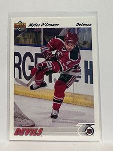 #485 Myles O'Connor New Jersey Devils 91-92 Upper Deck Hockey Card