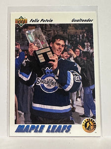 #460 Felix Potvin Star Rookie Toronto Maple Leafs 91-92 Upper Deck Hockey Card