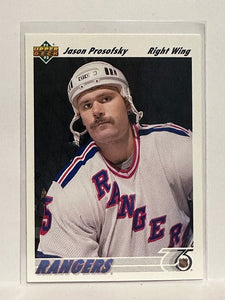 #432 Jason Prosfsky New York Rangers 91-92 Upper Deck Hockey Card