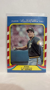 #6 of 44 Jose Canseco  Oakland Athletics 1987 Fleer Limited Edition Baseball Card