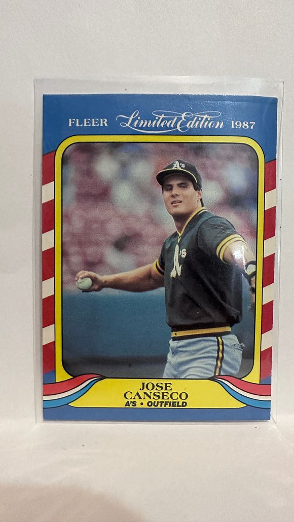 #6 of 44 Jose Canseco  Oakland Athletics 1987 Fleer Limited Edition Baseball Card