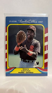 #19 of 44 Tony Gwynn  San Diego Padres 1987 Fleer Limited Edition Baseball Card