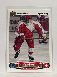 #666 Marc Weber Switzerland World Junior 91-92 Upper Deck Hockey Card