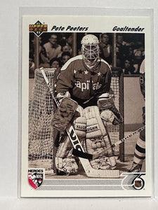 #642 Pete Peeters NHL Heroes Philadelphia Flyers 91-92 Upper Deck Hockey Card