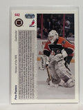 #642 Pete Peeters NHL Heroes Philadelphia Flyers 91-92 Upper Deck Hockey Card