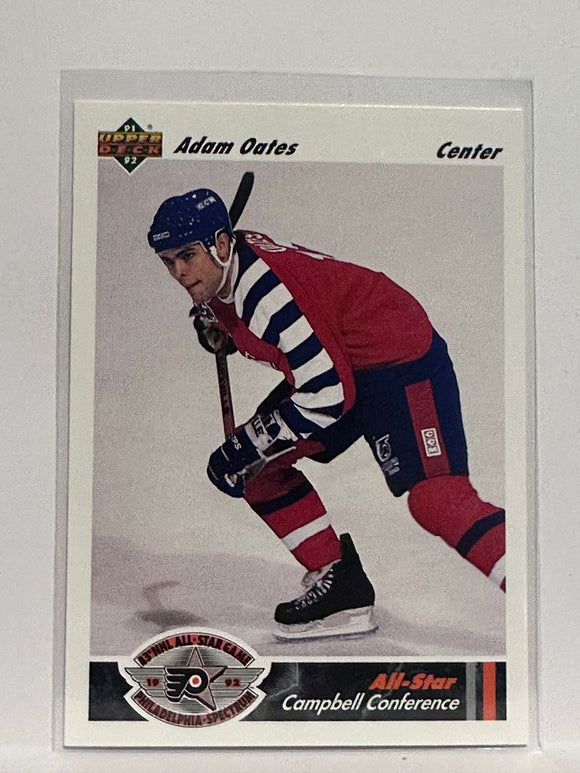 #627 Adam Oates All Star Game Philadelphia Flyers 91-92 Upper Deck Hockey Card