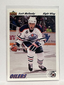 #542 Scott Mellanby Edmonton Oilers 91-92 Upper Deck Hockey Card