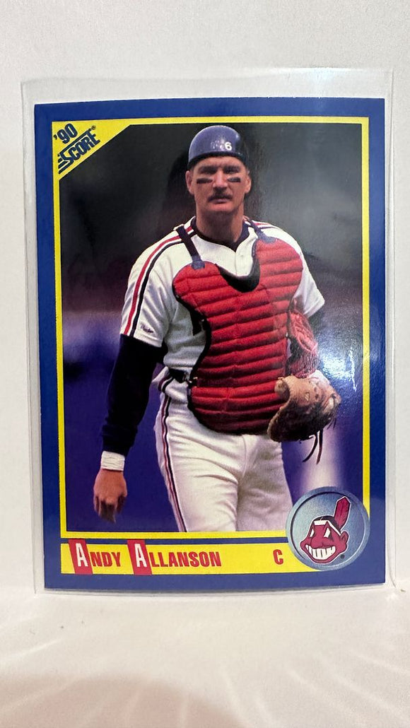 #452 Andy Allanson Cleveland Indians 1990 Score Baseball Card