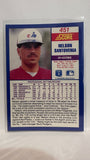 #451 Nelson Santovenia Montreal Expos 1990 Score Baseball Card