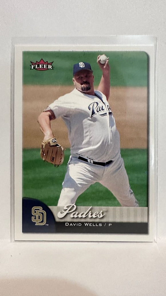 #21 David Wells San Diego Padres 2007 Fleer Baseball Card