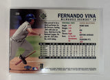 #220 Fernando Vina Milwaukee Brewers 1999 Fleer Tradtion Baseball Card