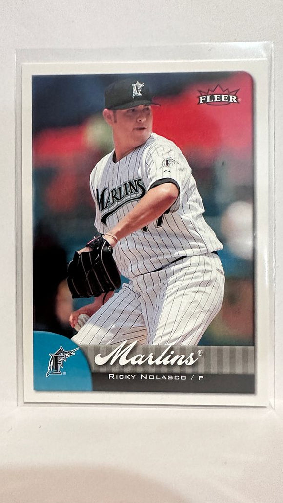 #205 Ricky Nolasco Florida Marlins 2007 Fleer Baseball Card