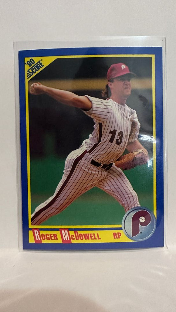 #445 Roger McDowell Philadelphia Phillies 1990 Score Baseball Card