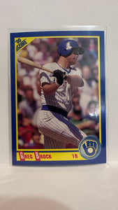 #485 Greg Brock Milwaukee Brewers 1990 Score Baseball Card