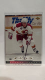 #229 Theoren Fleury Point 100 Club Calgary Flames 93-94 Upper Deck Hockey Card