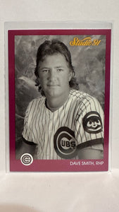 #160 Dave Smith Chicago Cubs 1991 Studio Baseball Card