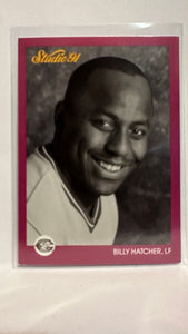 #166 Billy Hatcher Cincinnati Reds 1991 Studio Baseball Card