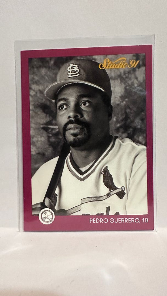 #232 Pedro Guerrero St Louis Cardinals 1991 Studio Baseball Card