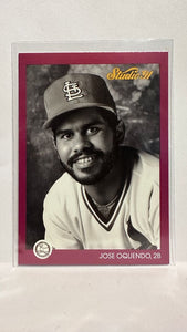 #236 Jose Oquendo St Louis Cardinals 1991 Studio Baseball Card