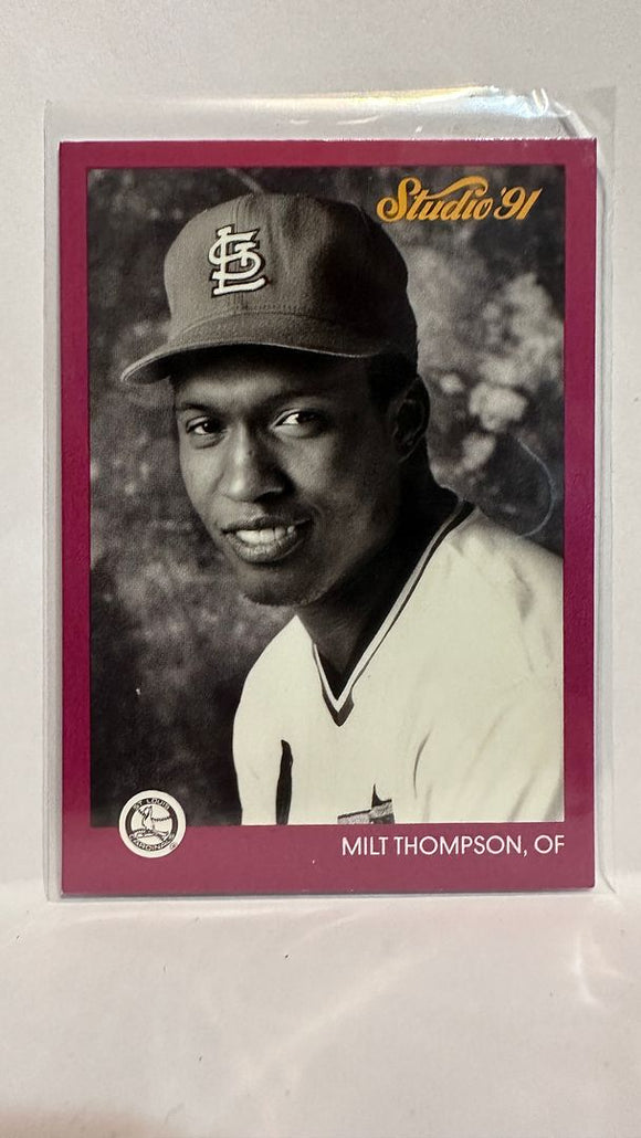 #239 Milt Thompson St Louis Cardinals 1991 Studio Baseball Card