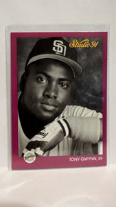 #245 Tony Gwynn  San Diego Padres 1991 Studio Baseball Card