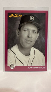 #59 Alan Trammell Detroit Tigers 1991 Studio Baseball Card