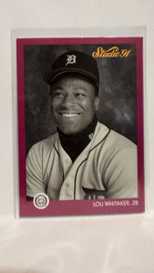 #60 Lou Whitaker Detroit Tigers 1991 Studio Baseball Card