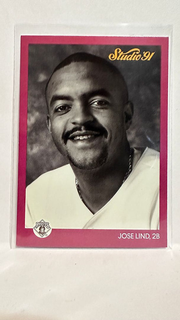 #227 Jose Lind Pittsburgh Pirates 1991 Studio Baseball Card