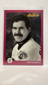 #228 Don Slaught Pittsburgh Pirates 1991 Studio Baseball Card